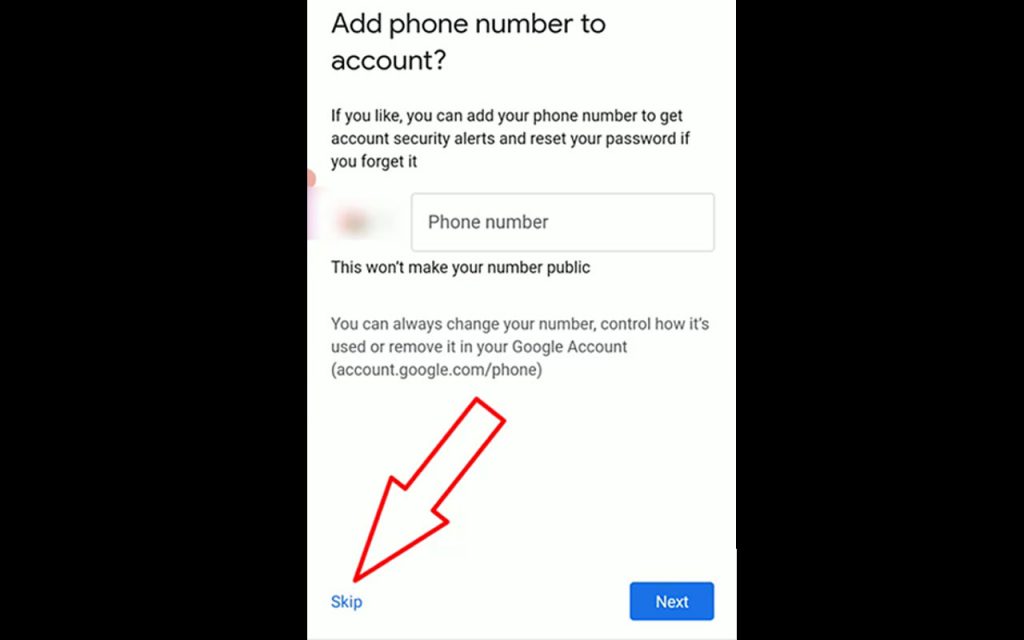  create gmail account without phone number