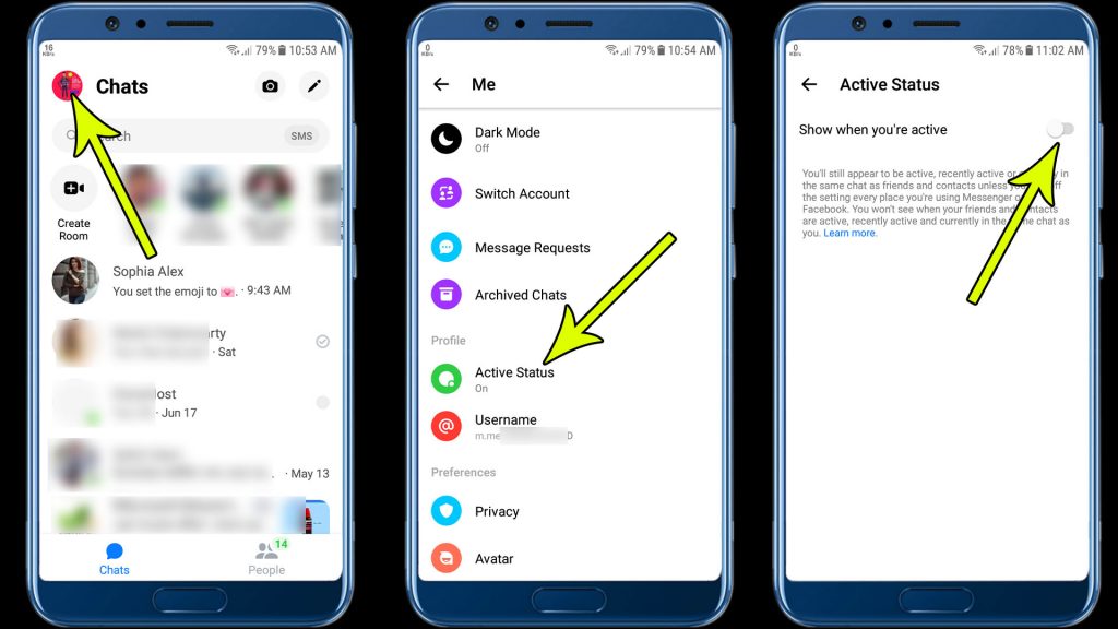 How to Off or On Active Status in Messenger FACEBOOK MESSENGER TRICKS 2021