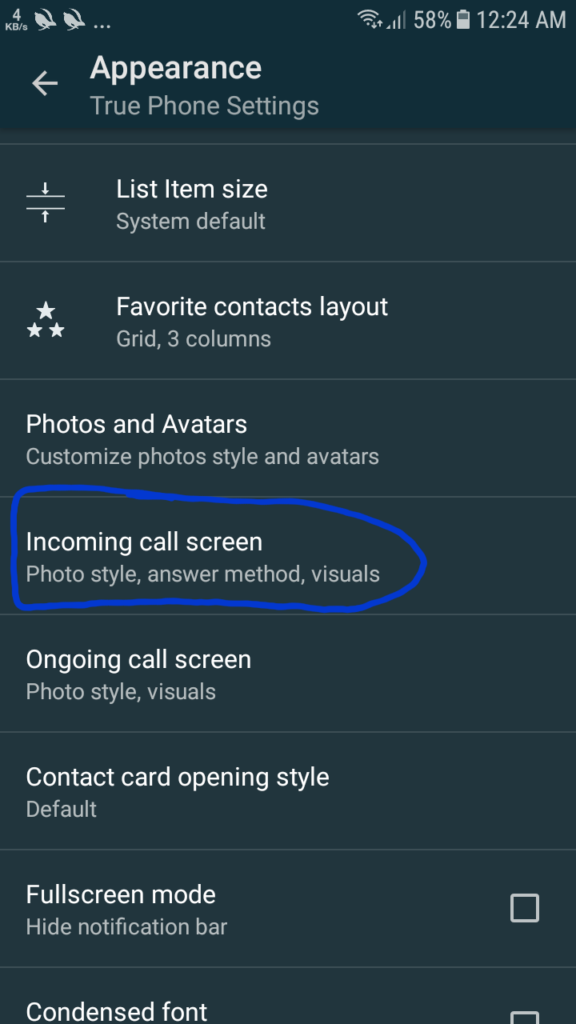 How to caller iphone style call screen for android