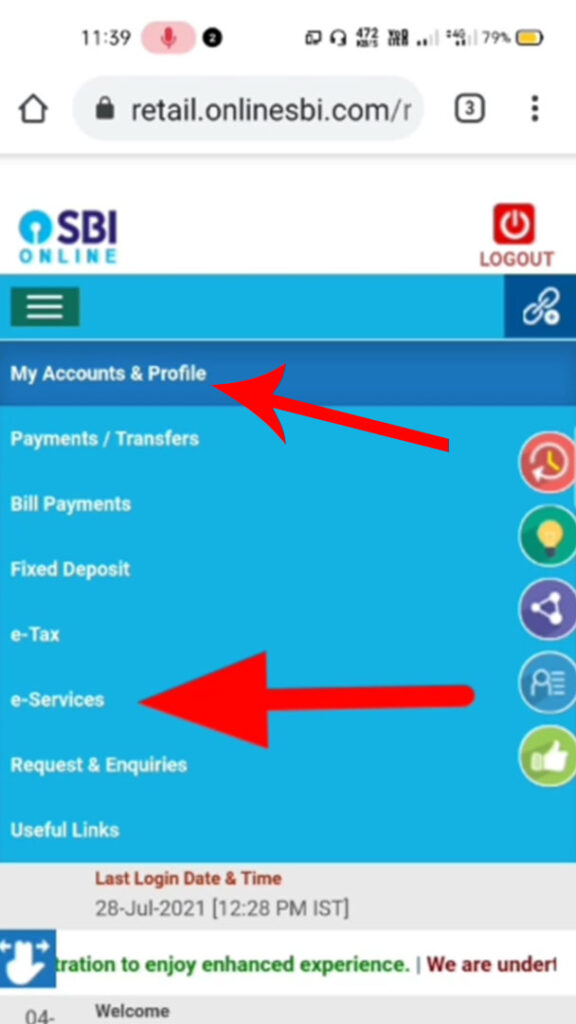 b3 sbi atm pin generation by sms